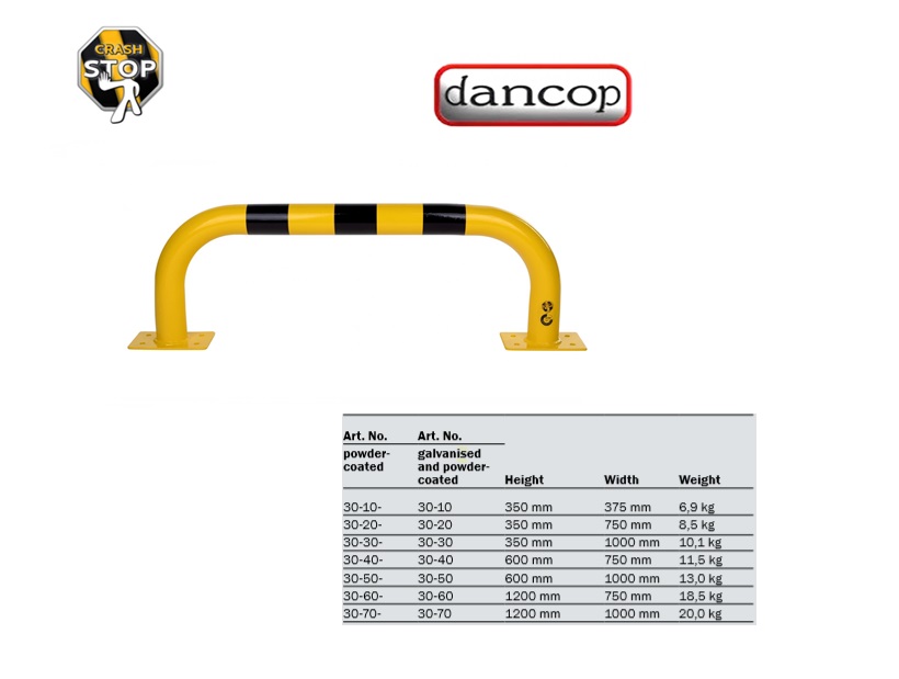 Stalen beschermbeugel 350x1000 mm verzinkt-Poedercoat