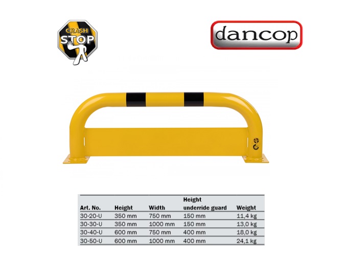 Beschermbeugel met onderrijbeveiliging 350x1000 mm