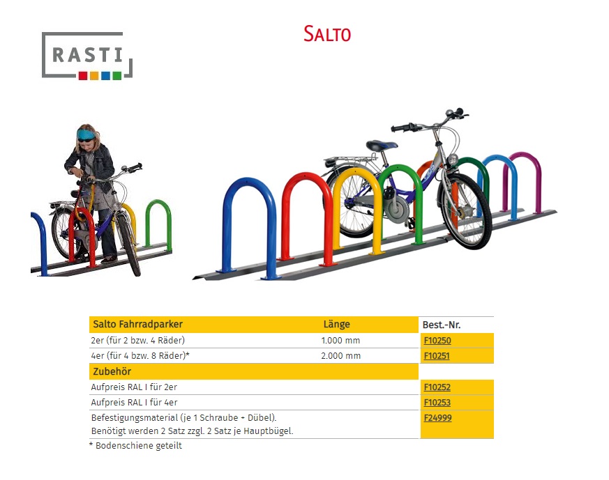 kinderfietsenrek SALTO 2er (voor 2 of 4 fietsen)