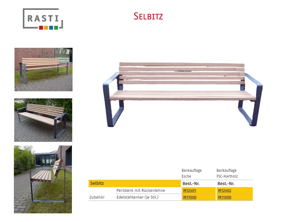 Parkbank met rugleuning FSC hardhouten latten | DKMTools - DKM Tools