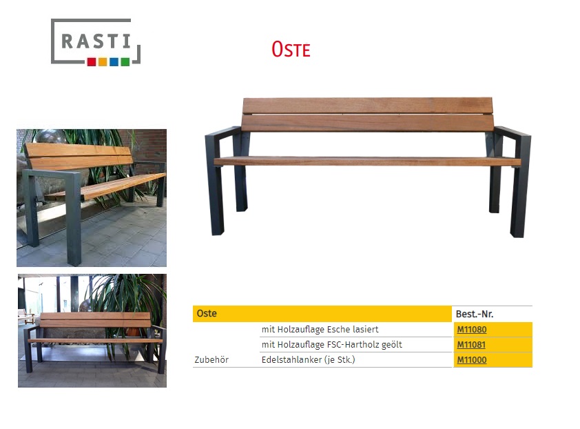 Parkbank OSTE 1.800 mm essen latten