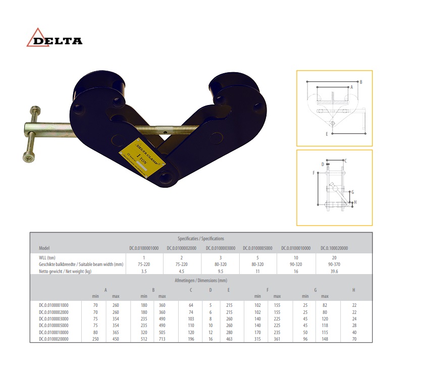 Balkklem 3 ton 80-320 | DKMTools - DKM Tools