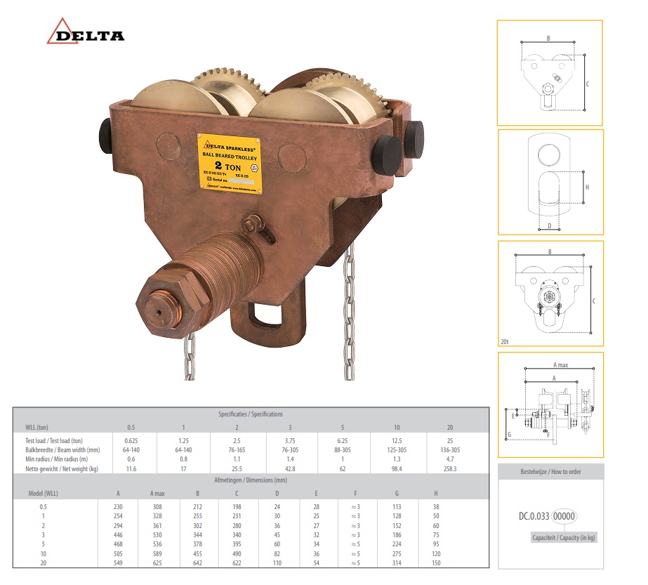 Kettingloopkat 5000kg 90-305mm | DKMTools - DKM Tools