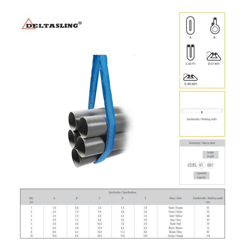 Rondstrop 3 mtr -8 ton EN 1492-2