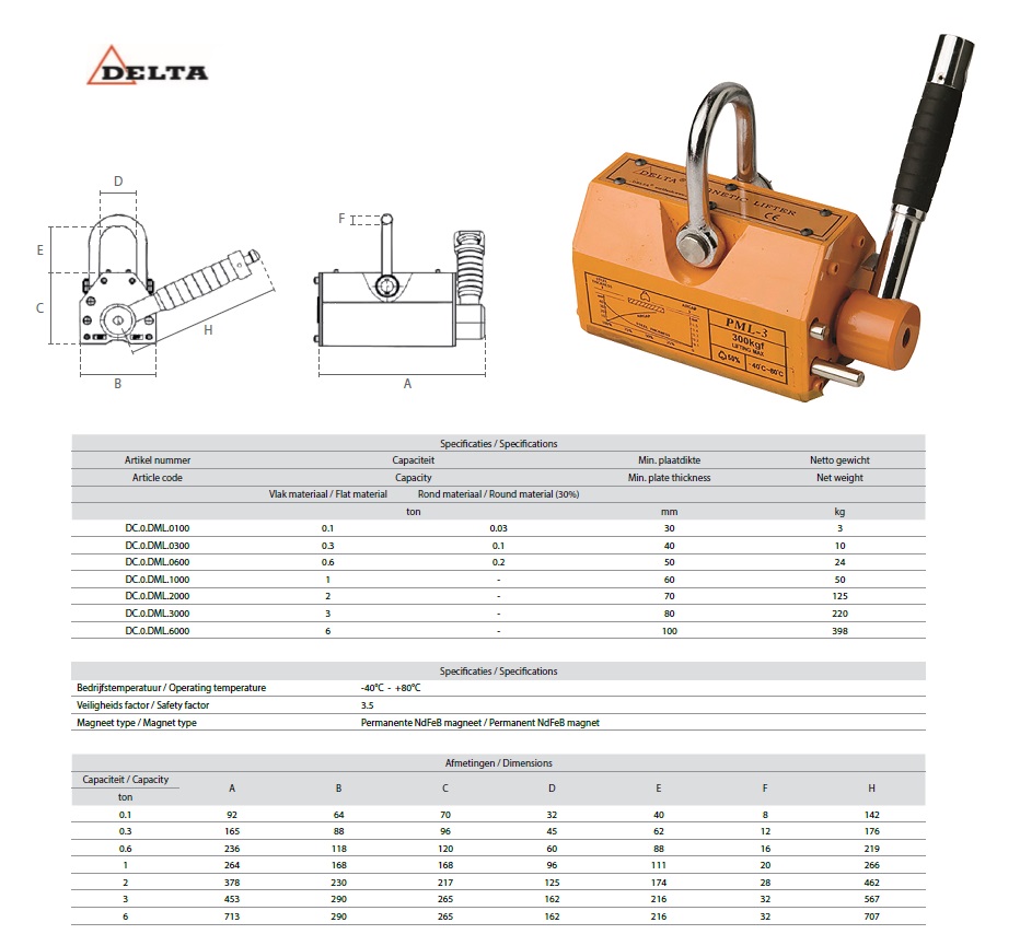 Hefmagneet 2000kg | DKMTools - DKM Tools