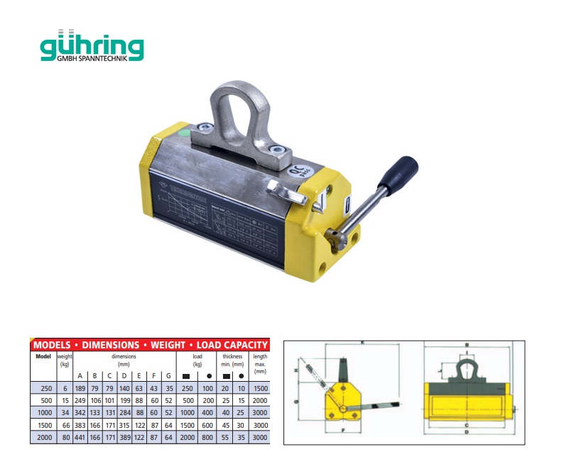 Permanent-hefmagneet 500 kg | DKMTools - DKM Tools