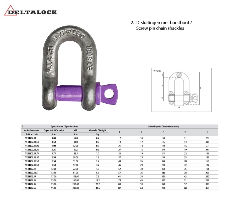 D-sluiting met borstbout DIN 82101 Form B 1 galv. Verzinkt | DKMTools - DKM Tools