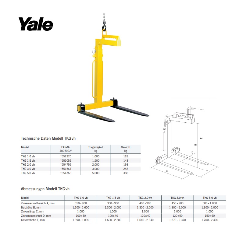 Pallethaak TKG vh 1000 kg | DKMTools - DKM Tools