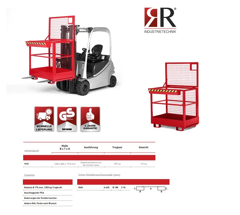 Werkkooi Typ RAK 1200 x 800 x 1910 mm verzinkt | DKMTools - DKM Tools