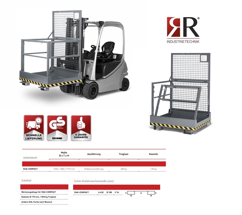 Werkkooi Typ RAK-Compact 1200 x 1080 x 1910 mm RAL 7005