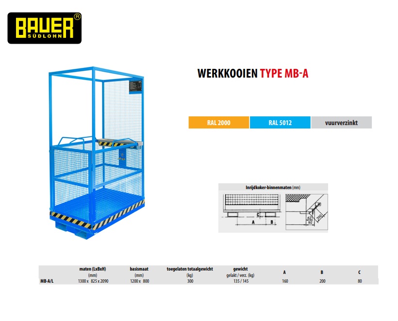 Werkplatform MB-A/L vuurverzinkt | DKMTools - DKM Tools