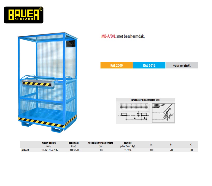 Werkplatform MB-A/D vuurverzinkt | DKMTools - DKM Tools