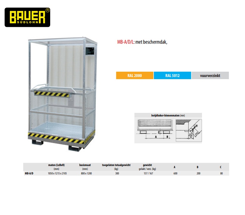 Werkplatform MB-A/D RAL 5012 | DKMTools - DKM Tools