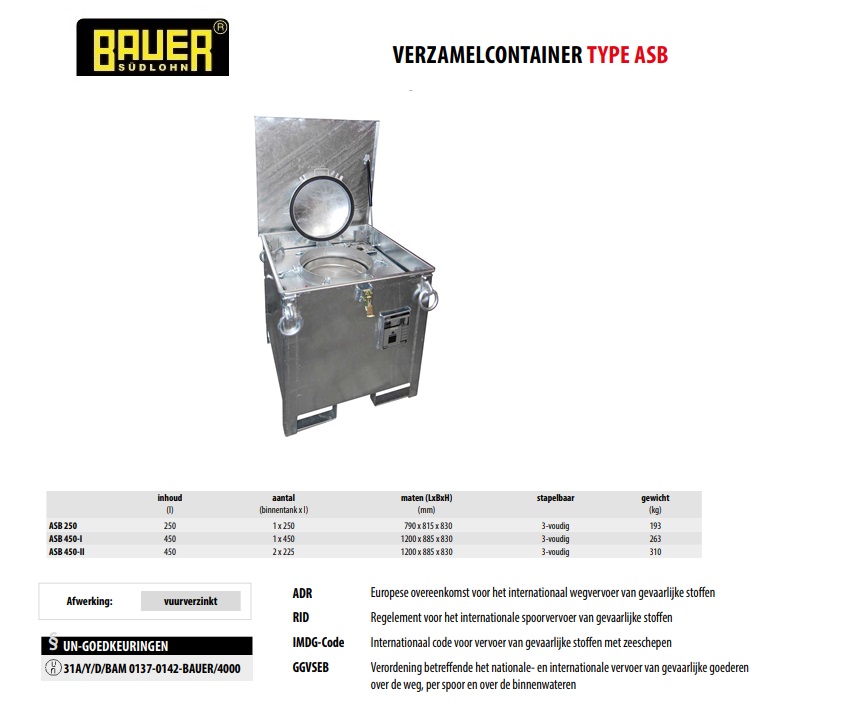 Verzamelcontainer ASB-450-II | DKMTools - DKM Tools