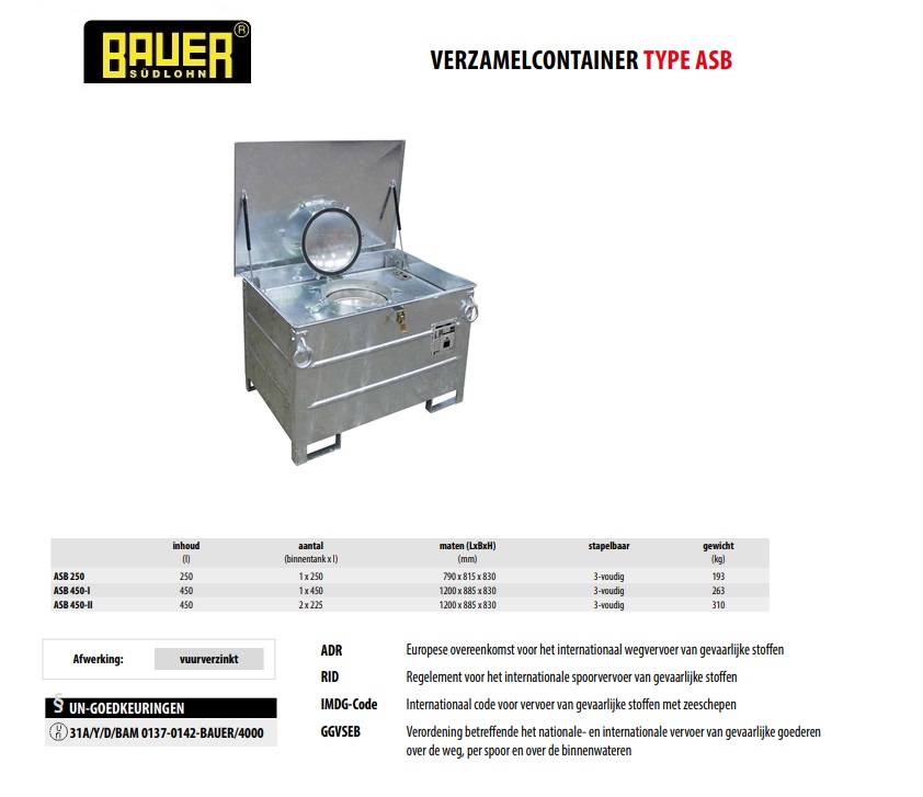 Verzamelcontainer ASB 250 | DKMTools - DKM Tools