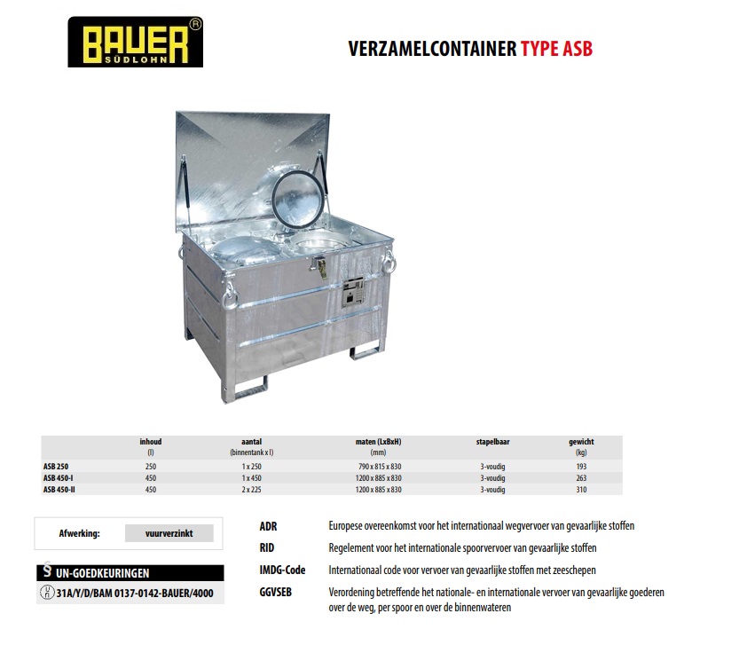 Verzamelcontainer ASB 250 | DKMTools - DKM Tools