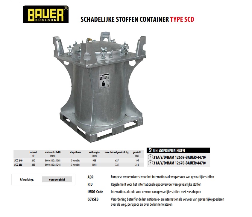 Schadelijke stoffen container SC 240 | DKMTools - DKM Tools