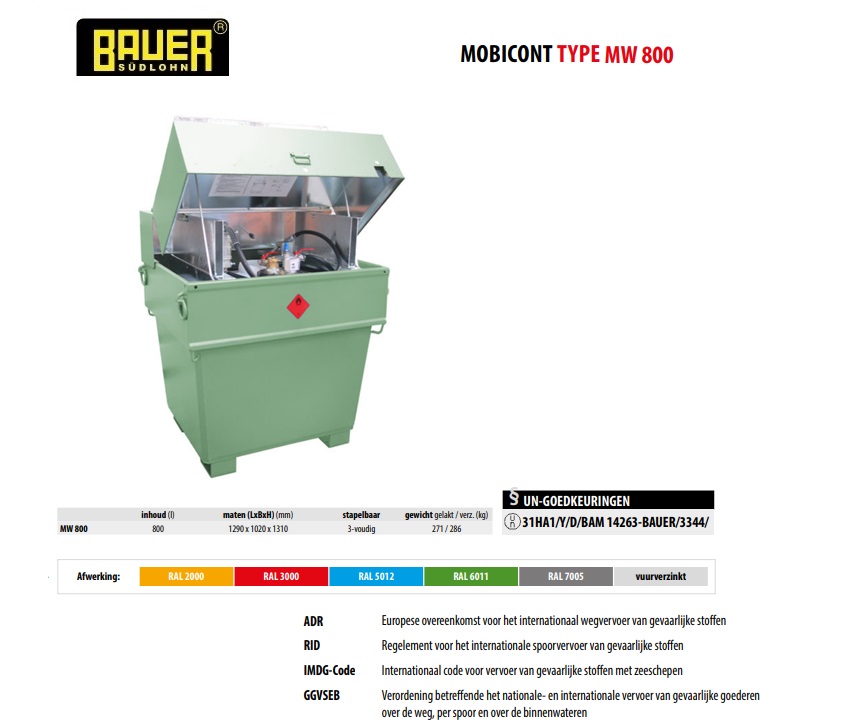 MobiCont MW 800 RAL 2000 | DKMTools - DKM Tools