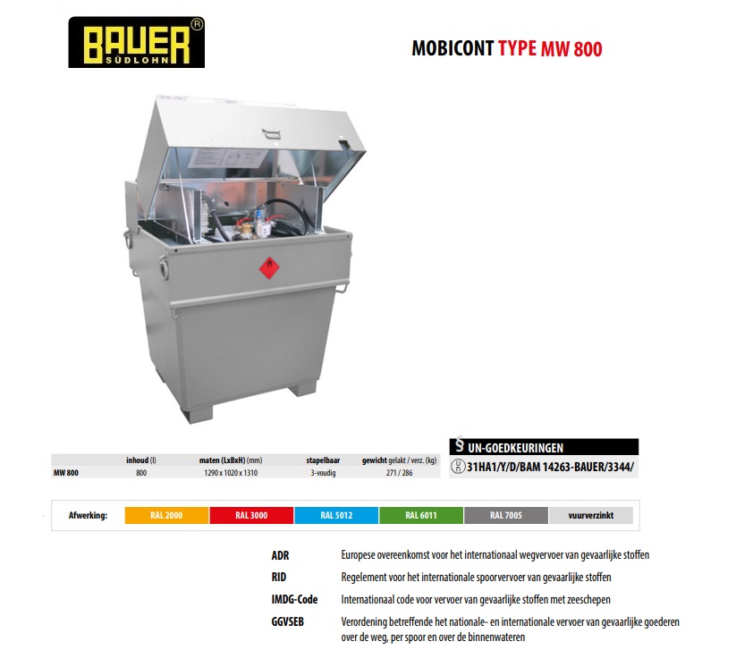 MobiCont MW 800 RAL 7005