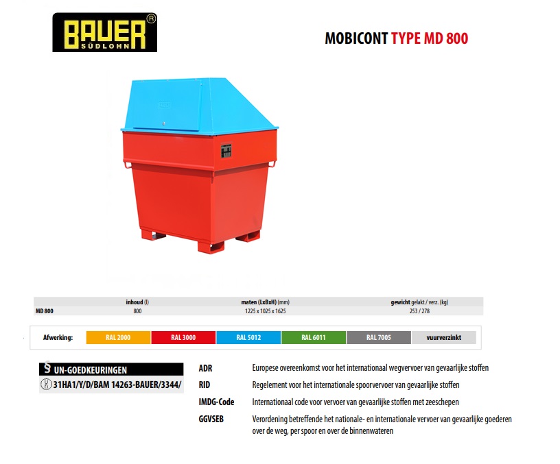 MobiCont MD 800 RAL 5012 | DKMTools - DKM Tools