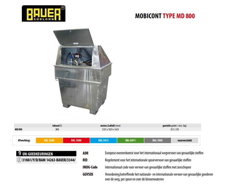 MobiCont MD 800 vuurverzinkt