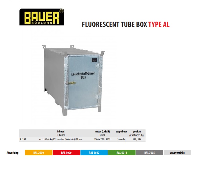 TL-buizenbox SL 150 RAL 7005