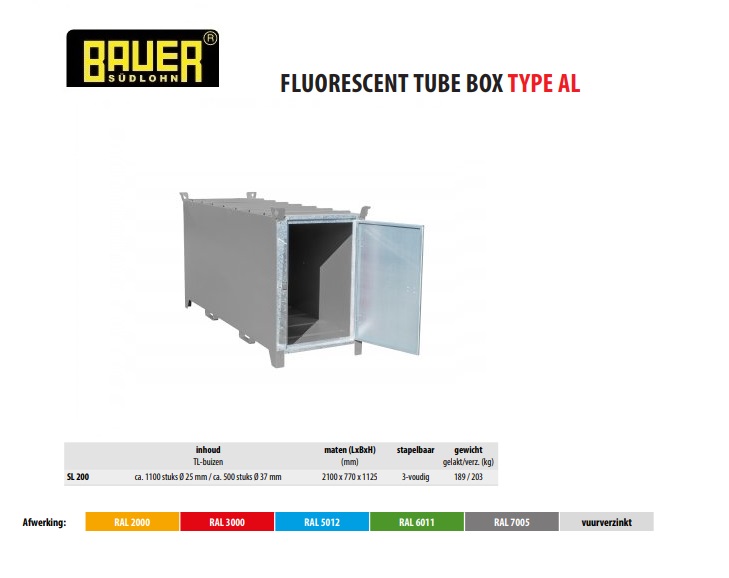 TL-buizenbox SL 200 RAL 7005