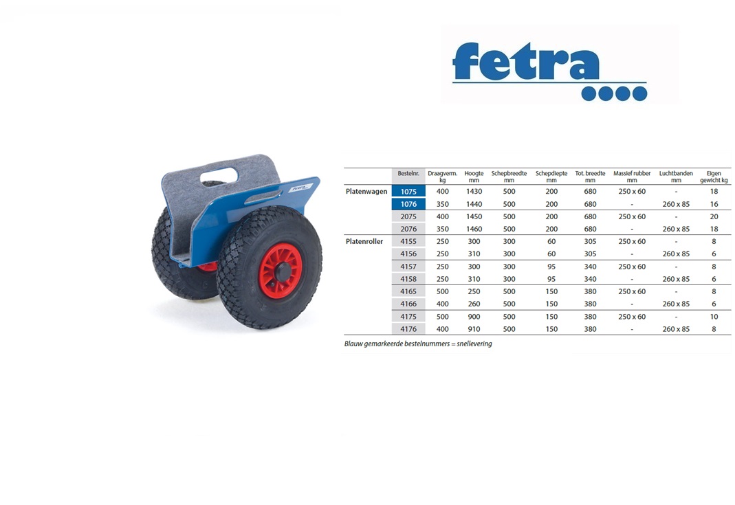 Fetra Platenroller 4176 In U-vorm met duwbeugel | DKMTools - DKM Tools