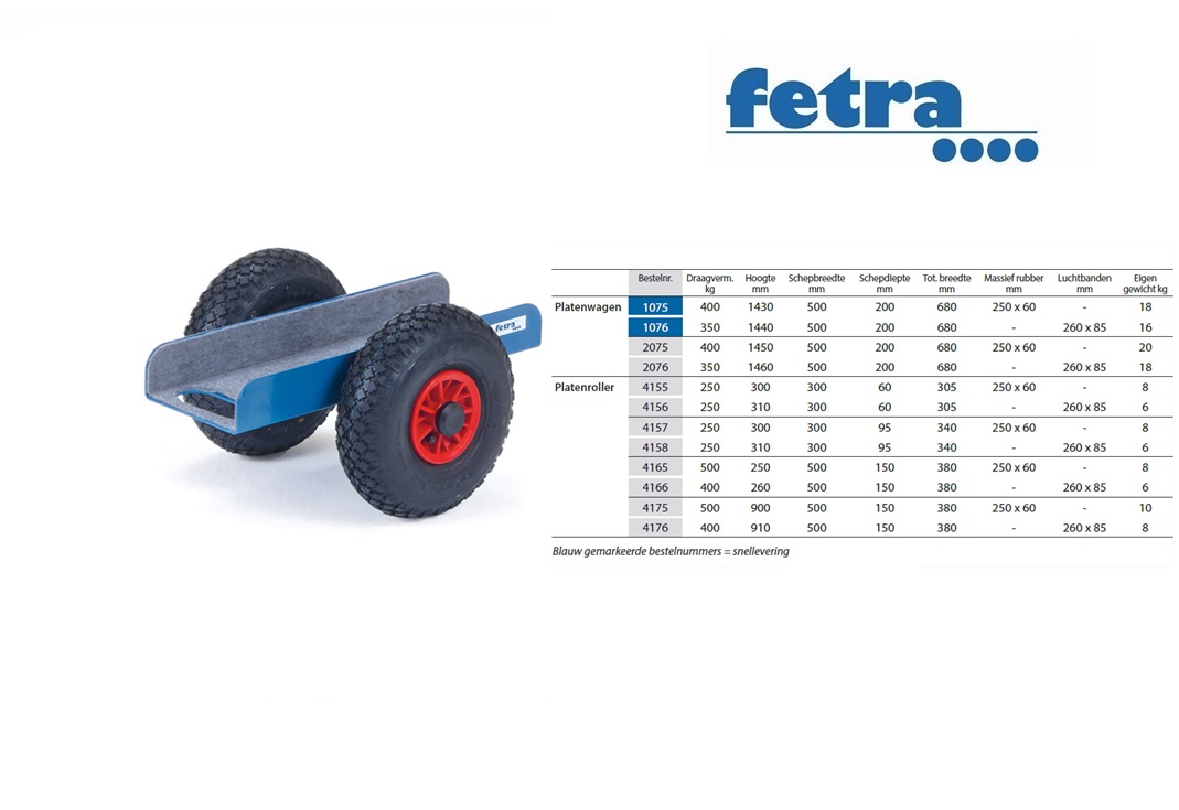 Fetra Platenroller 4176 In U-vorm met duwbeugel | DKMTools - DKM Tools