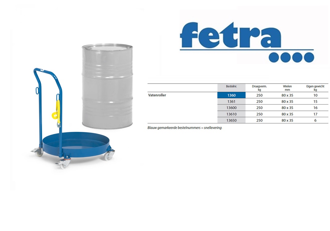 Fetra Vatenroller 1361 Diameter 630 mm | DKMTools - DKM Tools