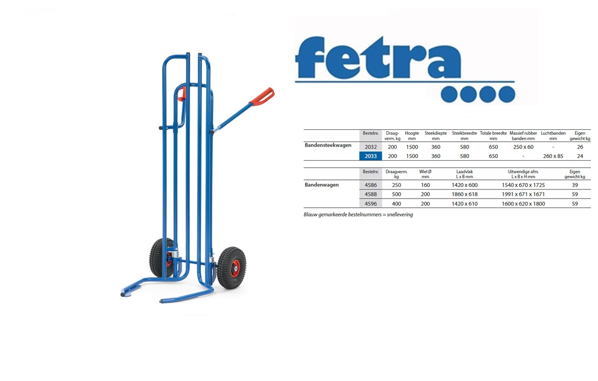 Fetra Banden steekwagen 2032 Massief rubber banden 250 x 60 mm