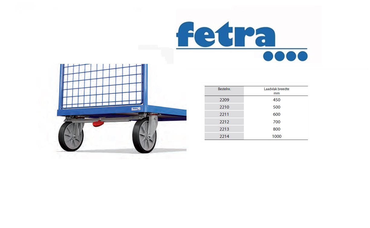 Fetra TOTALSTOP - centraal remsysteem Laadvlakbreedte 500 mm