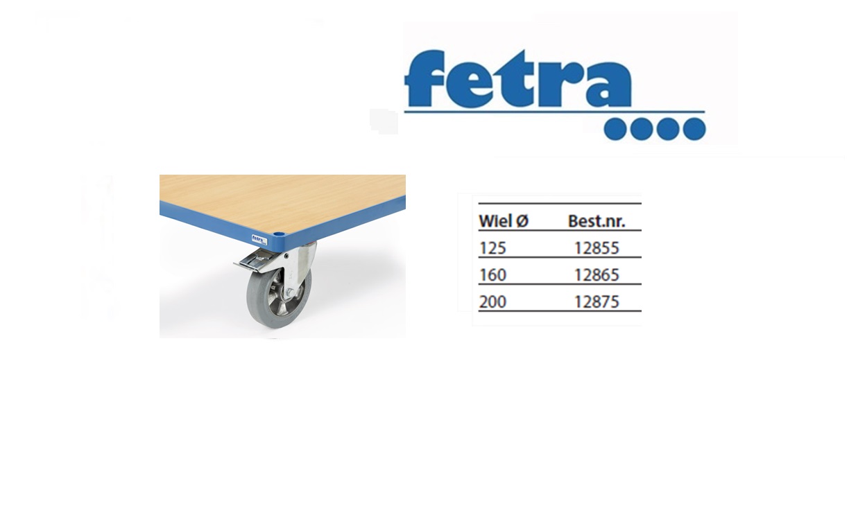 Fetra Streeploze wielen Meerprijs op wielen 125 mm