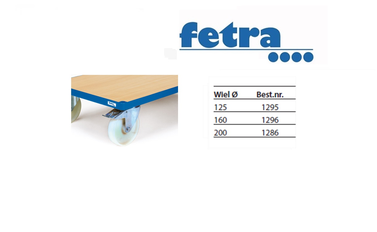 Fetra Polyamide wielen 125 mm Meerprijs