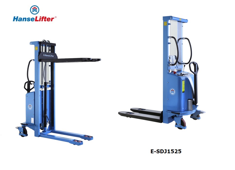 Semi-Elektrische palletstapelaar 1500 kg 85-2500mm