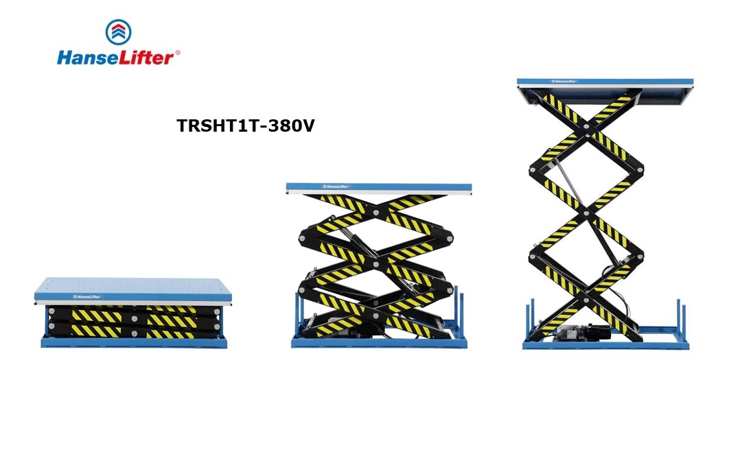 Driedubbele schaar Heftafel TRSHT1T-230V 1000 kg 470-3000mm | DKMTools - DKM Tools