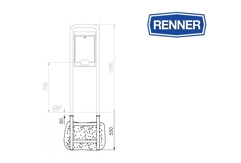 Uitvalsbasis voor inbedding (incl. Bevestiging materiaal) 7029-40