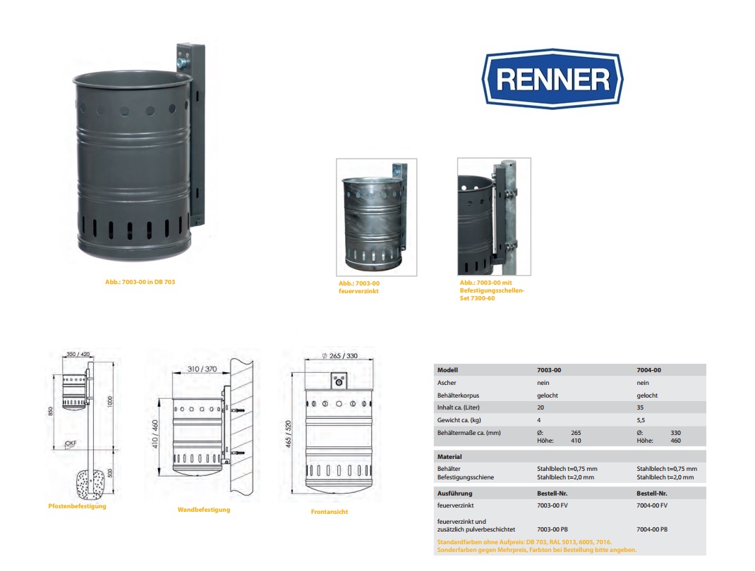 Ronde Afvalbak 7003-01 FV | DKMTools - DKM Tools