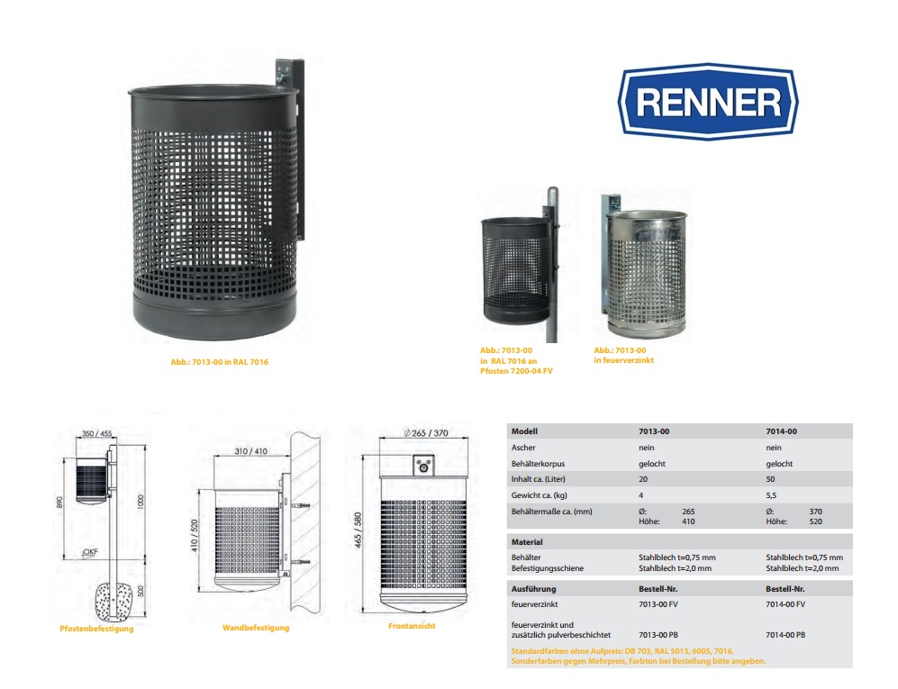 Ronde Afvalbak 7013-00 FV