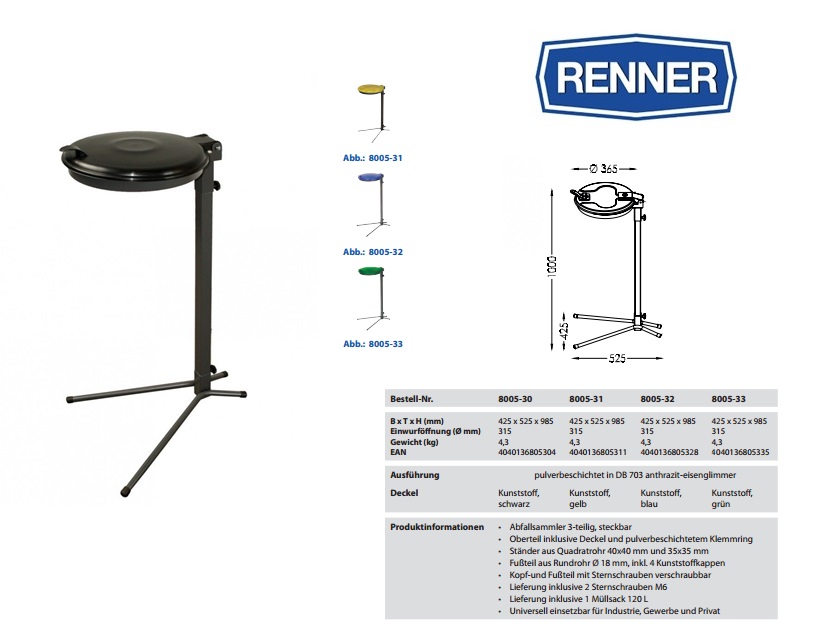 Afvalzakhouder met Steunframe  70-120 l Gegalvaniseerd | DKMTools - DKM Tools