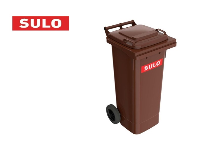 Sulo Vuilcontainer 80 l Bruin van lagedruk-PE wiel-d.200mm
