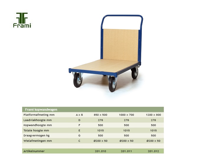 Kopwandwagen 1200x800mm | DKMTools - DKM Tools