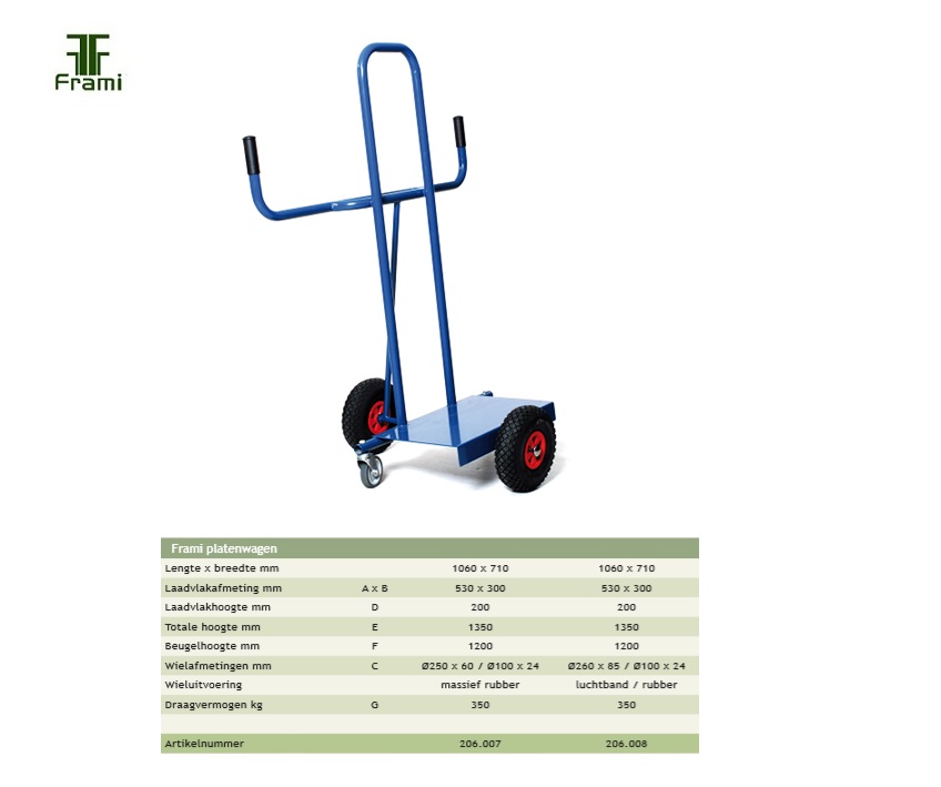 Platenwagen, luchtband | DKMTools - DKM Tools