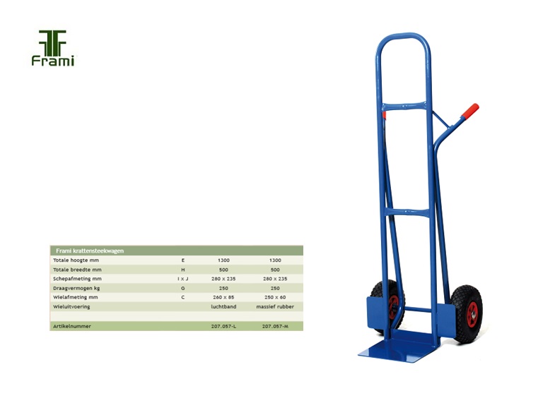 Krattensteekwagen 1400x480mm, luchtband | DKMTools - DKM Tools