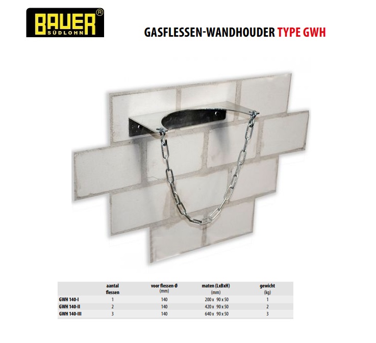 Gasflessen-wandhouder GWH 320-III vuurverzinkt | DKMTools - DKM Tools