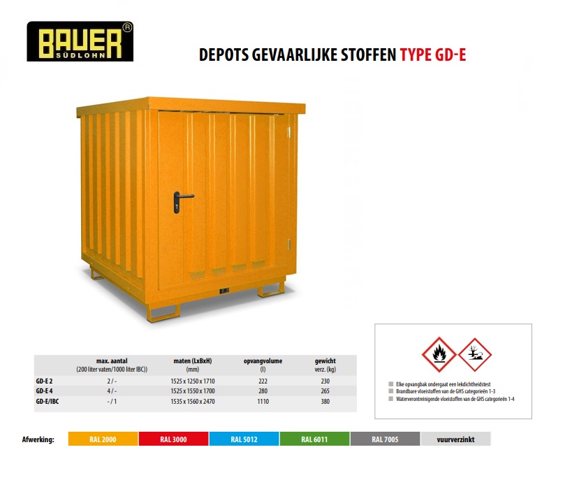 Depot gevaarlijke stoffen GD-N/R 4 RAL 3000 | DKMTools - DKM Tools