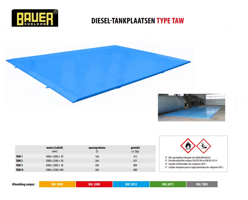 Diesel-tankplaats TAW 1 RAL 5012