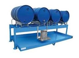 Vaten aftapstelling 2x200 liter vaten RAL 5012 Bauer FAS-2 | DKMTools - DKM Tools