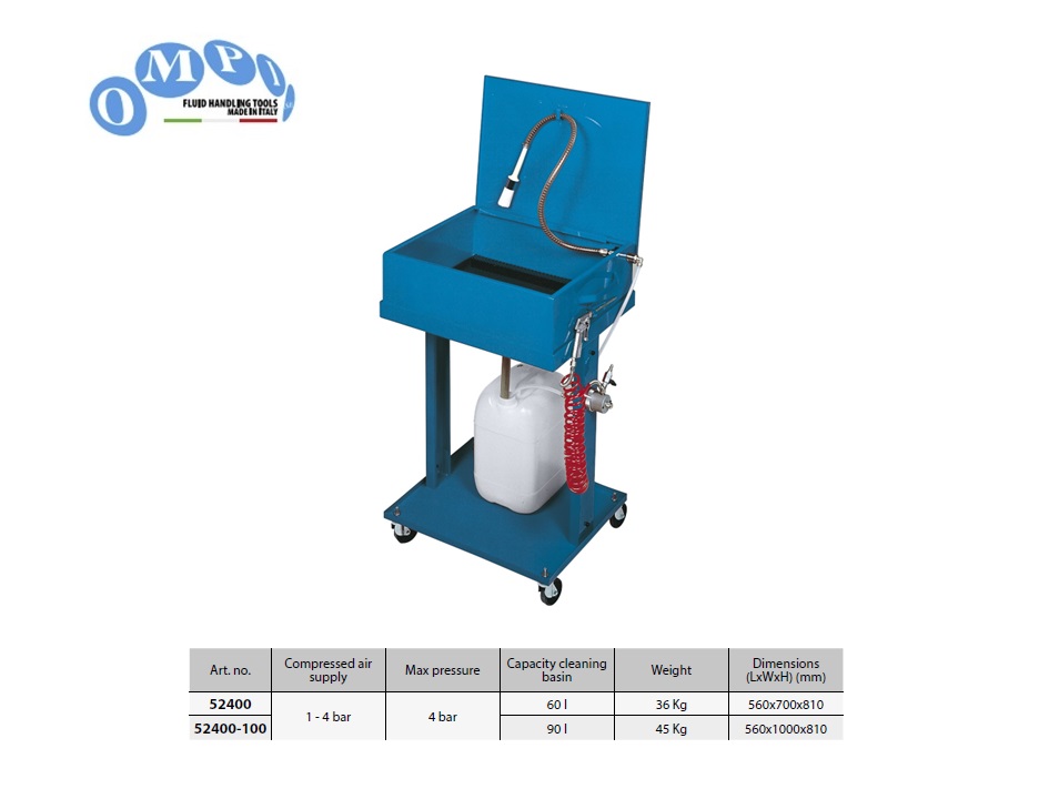 Onderdelenreiniger 90 L,- 4 bar