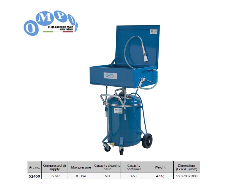 Onderdelenreiniger 65 L- 0,5 bar